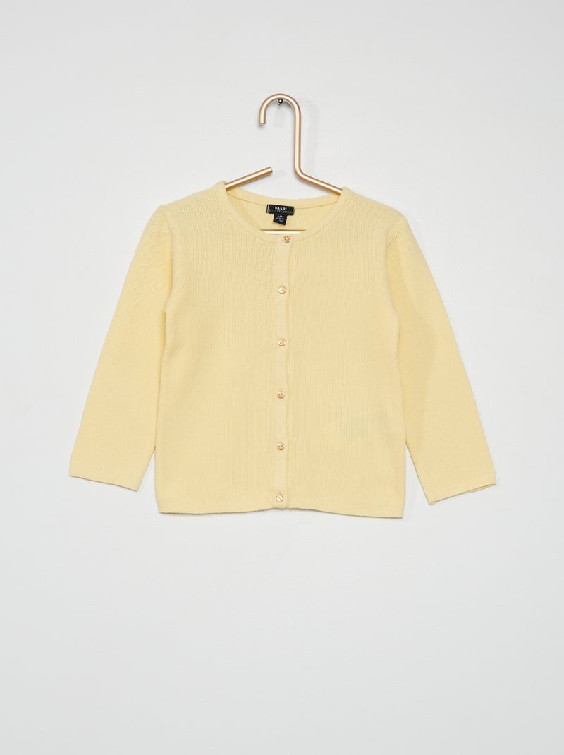 Gilet en tricot Jaune - Kiabi