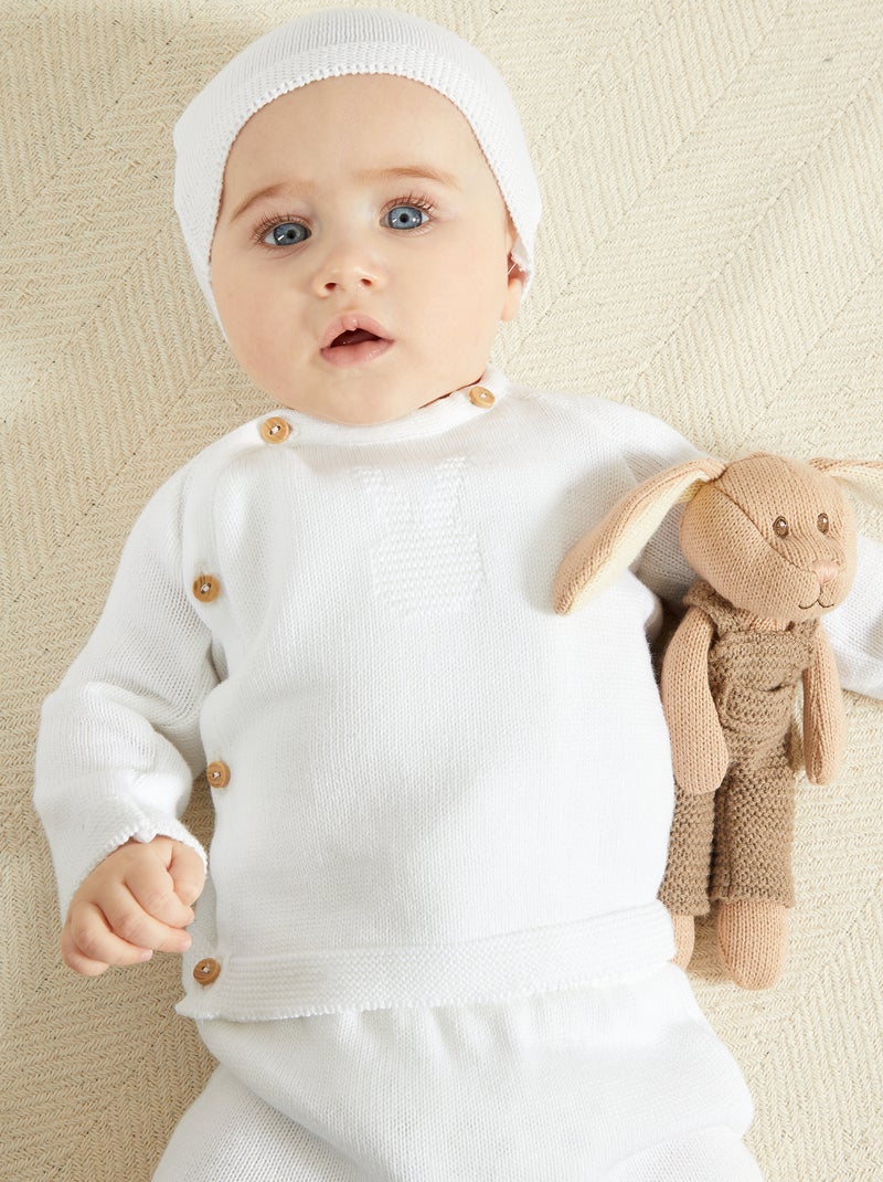 Gilet en tricot 'La Manufacture de Layette' - Fabriqué en France blanc - Kiabi