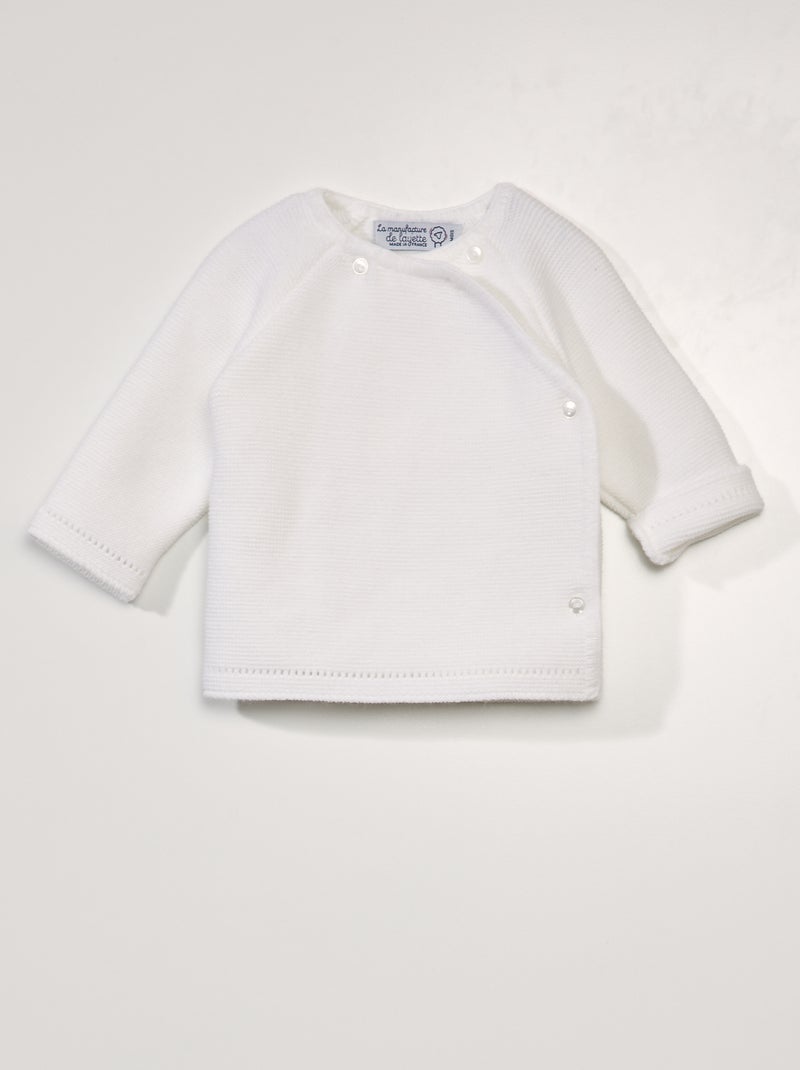 Gilet en tricot 'La Manufacture de Layette' - Made in France blanc - Kiabi