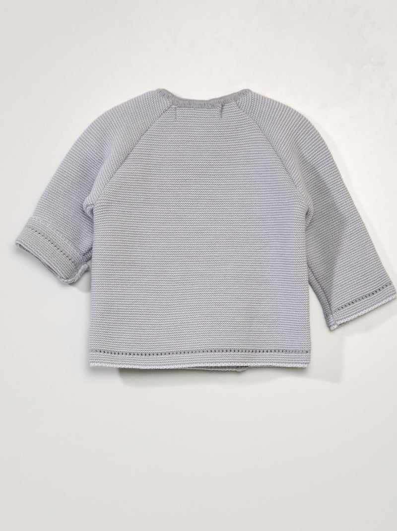 Gilet en tricot 'La Manufacture de Layette' - Made in France Gris - Kiabi