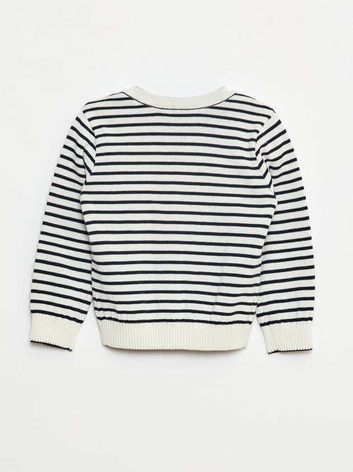 Gilet en tricot marinière réversible - Kiabi