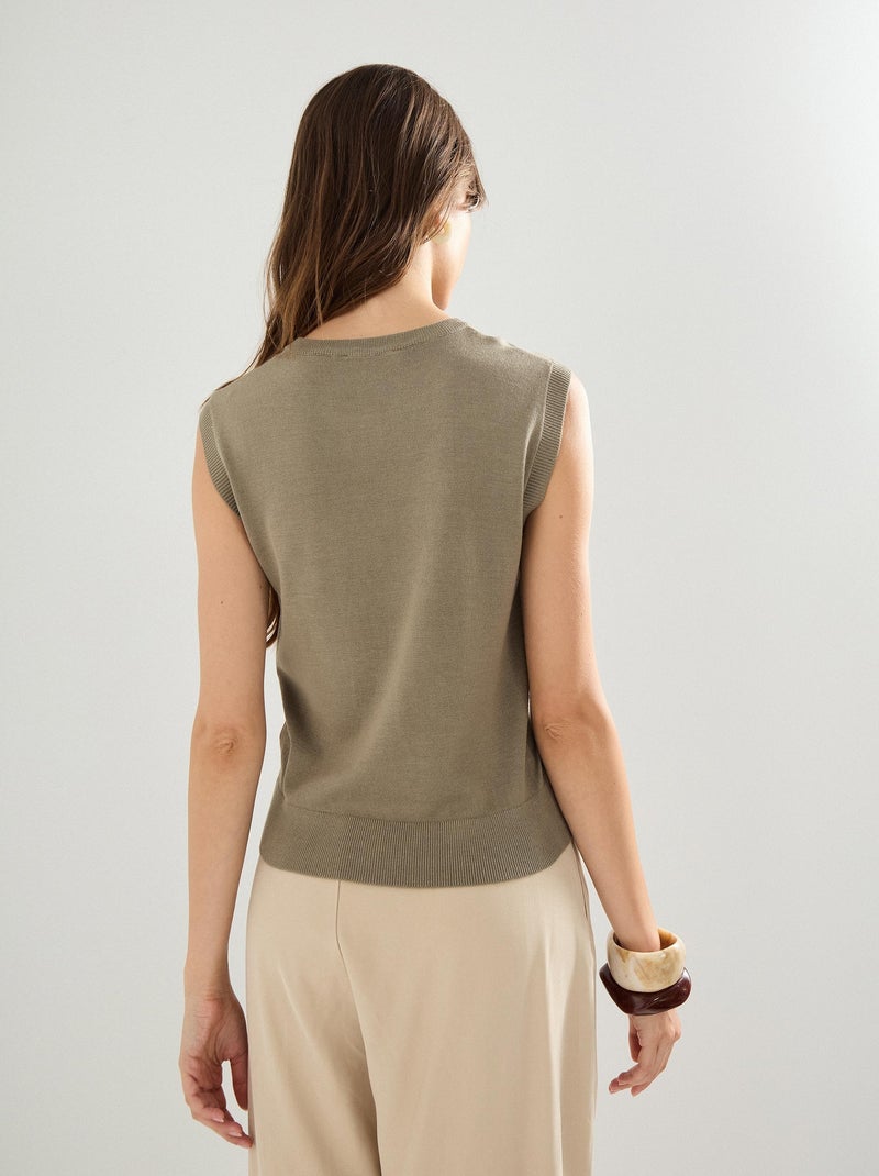 Gilet en tricot, MO Fashion Vert - Kiabi