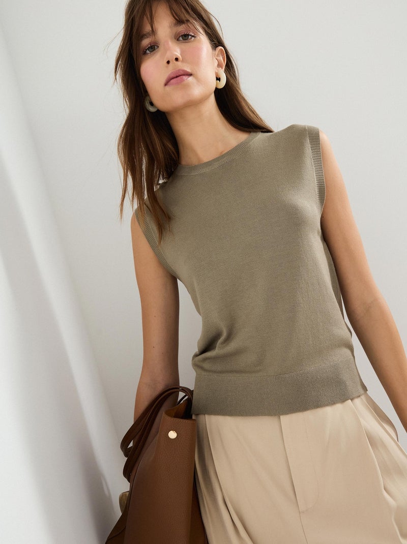 Gilet en tricot, MO Fashion Vert - Kiabi