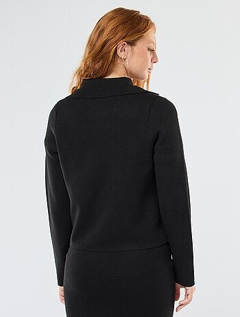 Gilet en tricot ottoman à double boutonnage