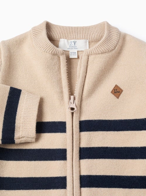 Gilet en Tricot Rayé - Kiabi