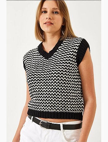 Gilet en tricot rayé lucci