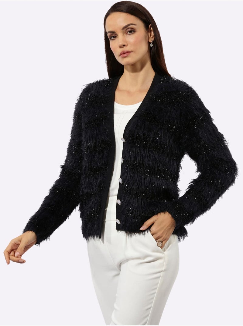 Gilet Encolure En V Féminine - Taille Standard - Helline Noir - Kiabi