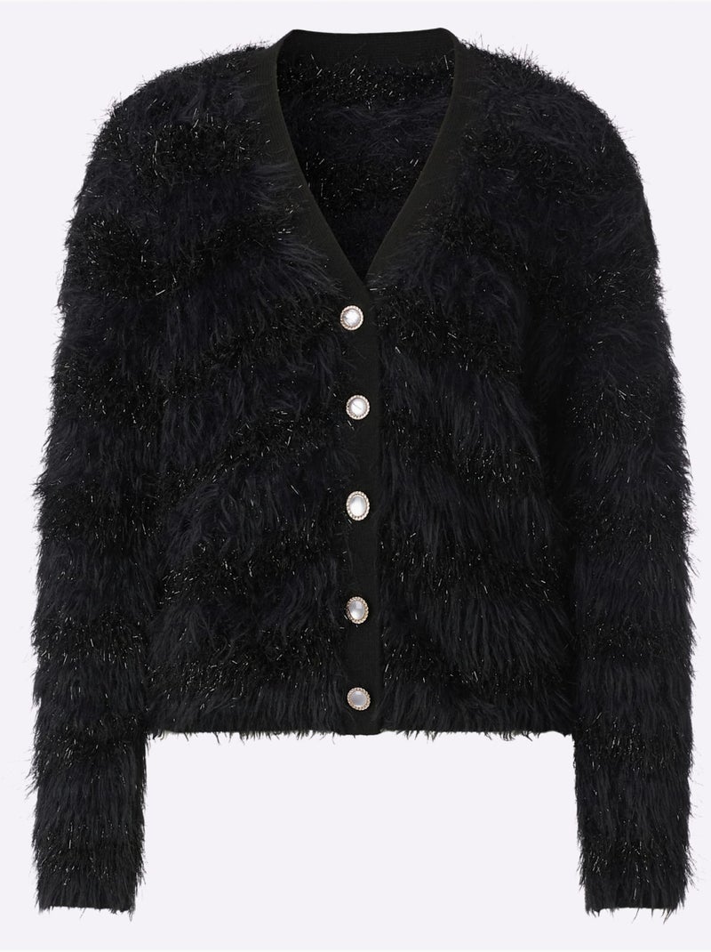 Gilet Encolure En V Féminine - Taille Standard - Helline Noir - Kiabi