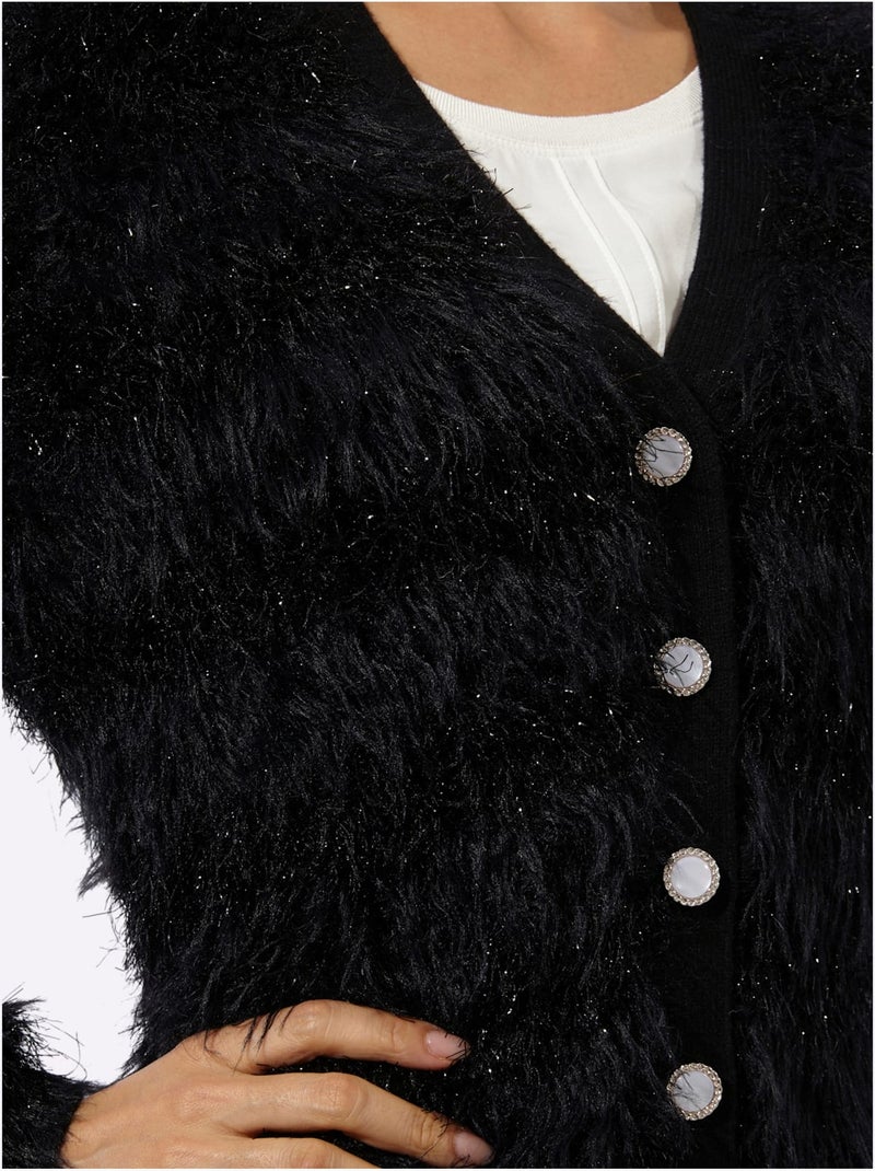 Gilet Encolure En V Féminine - Taille Standard - Helline Noir - Kiabi