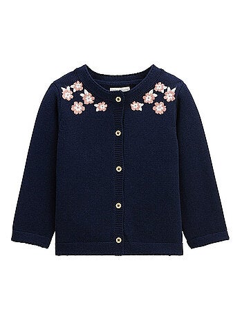 Gilet enfant en tricot C?leste