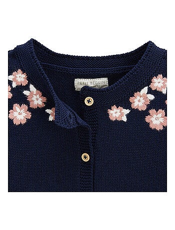 Gilet enfant en tricot C?leste