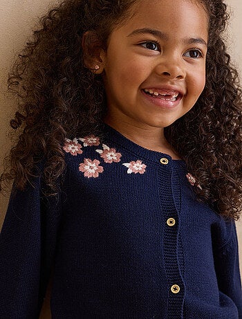 Gilet enfant en tricot C?leste