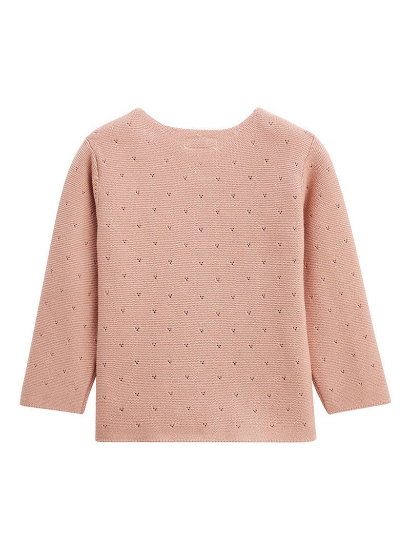 Gilet enfant en tricot Manouk Rose - Kiabi