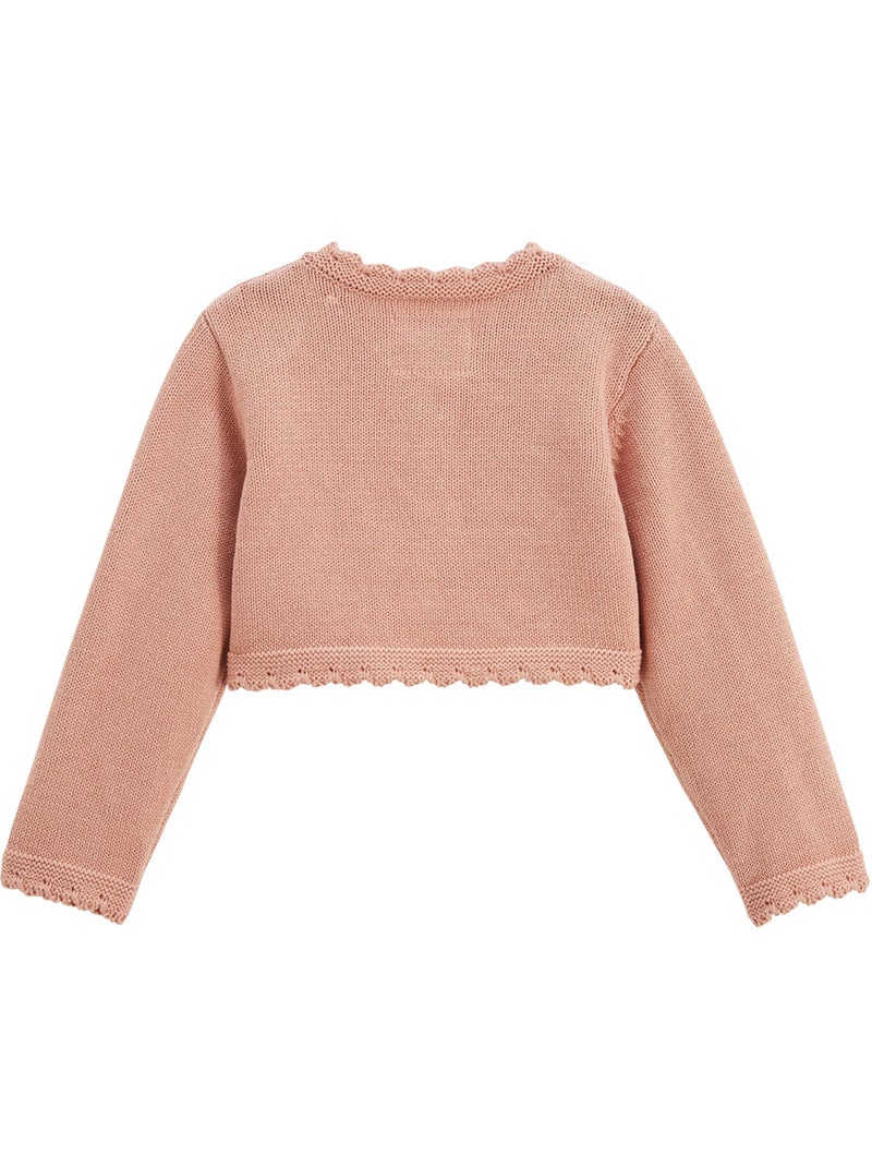 Gilet enfant en tricot Poésie d'été Rose - Kiabi