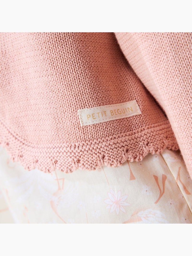 Gilet enfant en tricot Poésie d'été Rose - Kiabi