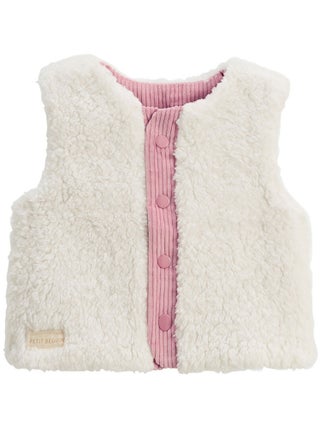 Gilet enfant réversible en sherpa Céleste