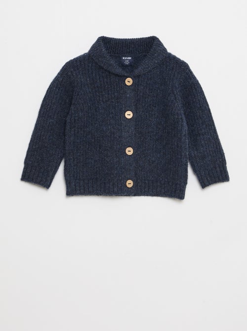 Gilet épais à col châle - Kiabi