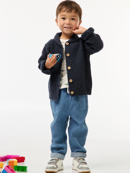 Gilet épais à col châle - Kiabi