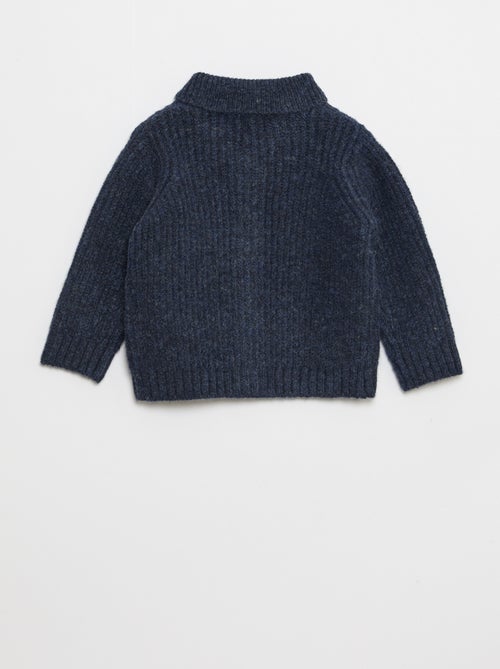 Gilet épais à col châle - Kiabi