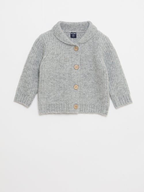 Gilet épais à col châle - Kiabi