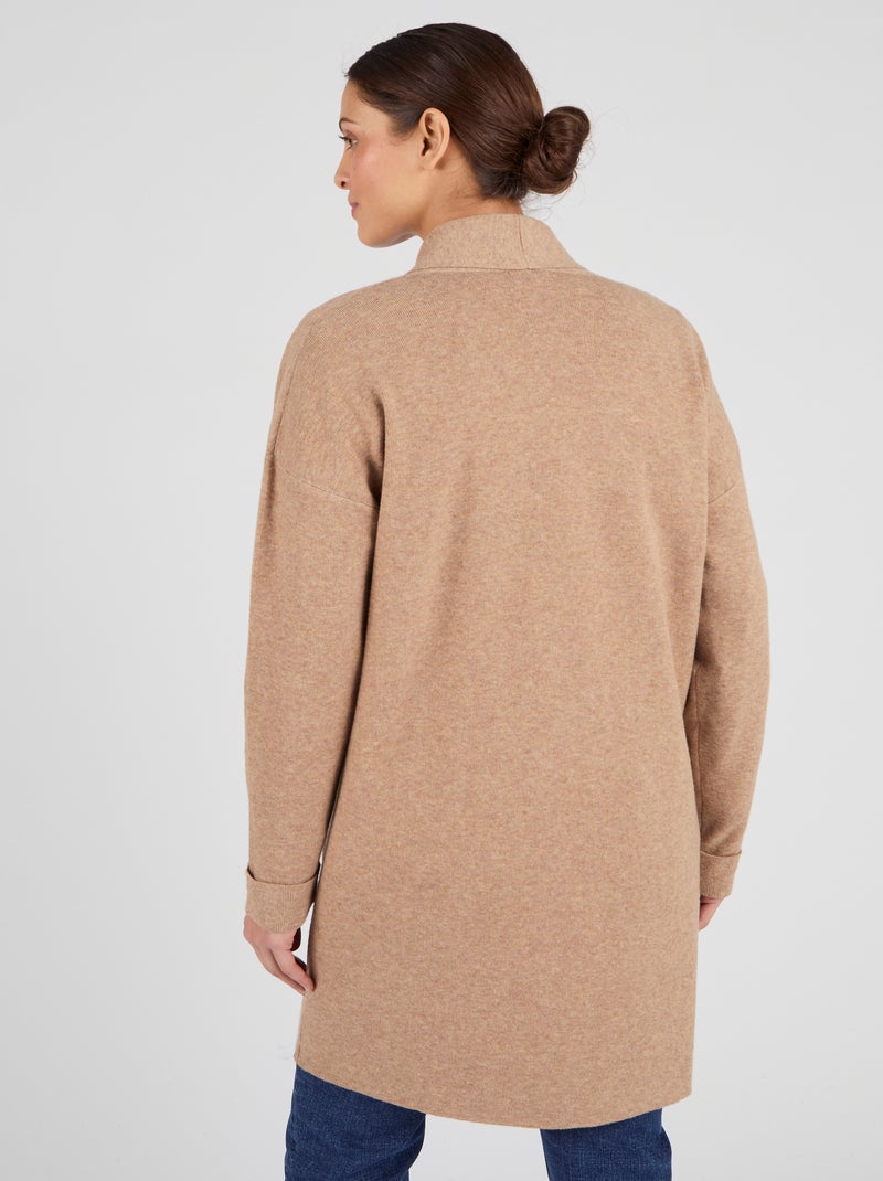 Gilet esprit manteau Thermolactyl - Damart Marron - Kiabi