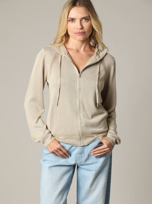 Gilet fantaisie avec capuche et zip 'Deeluxe' - Kiabi