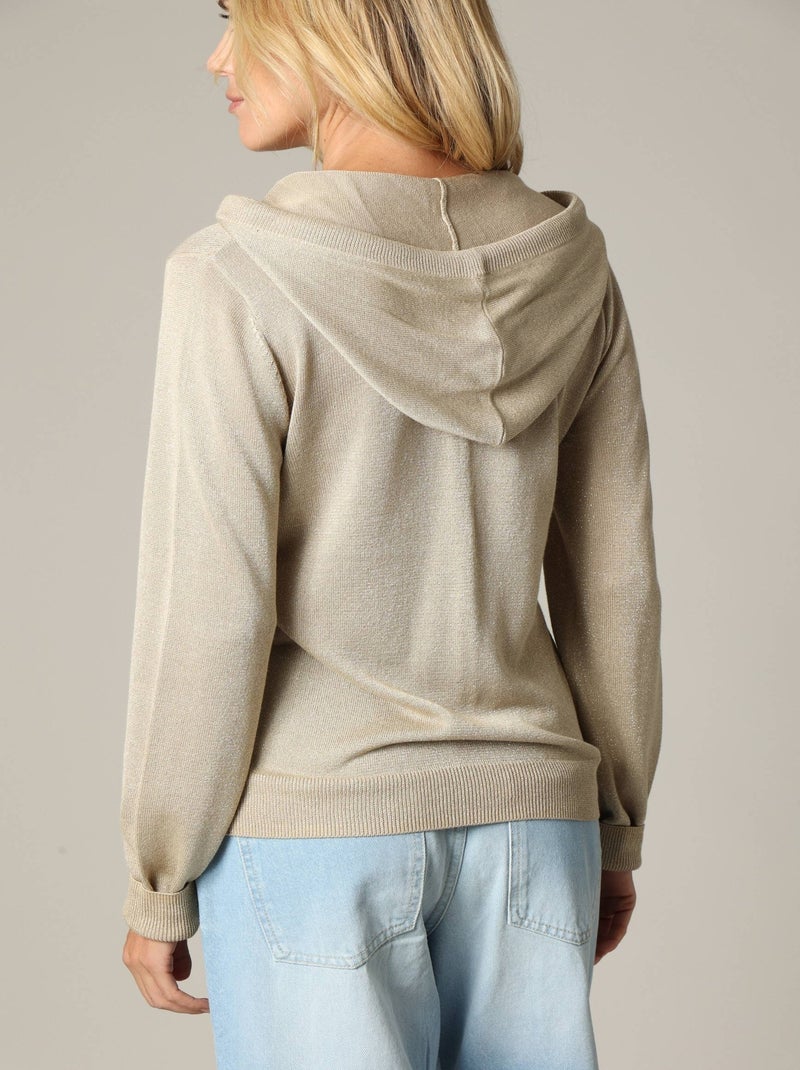 Gilet fantaisie avec capuche et zip 'Deeluxe' Gold - Kiabi