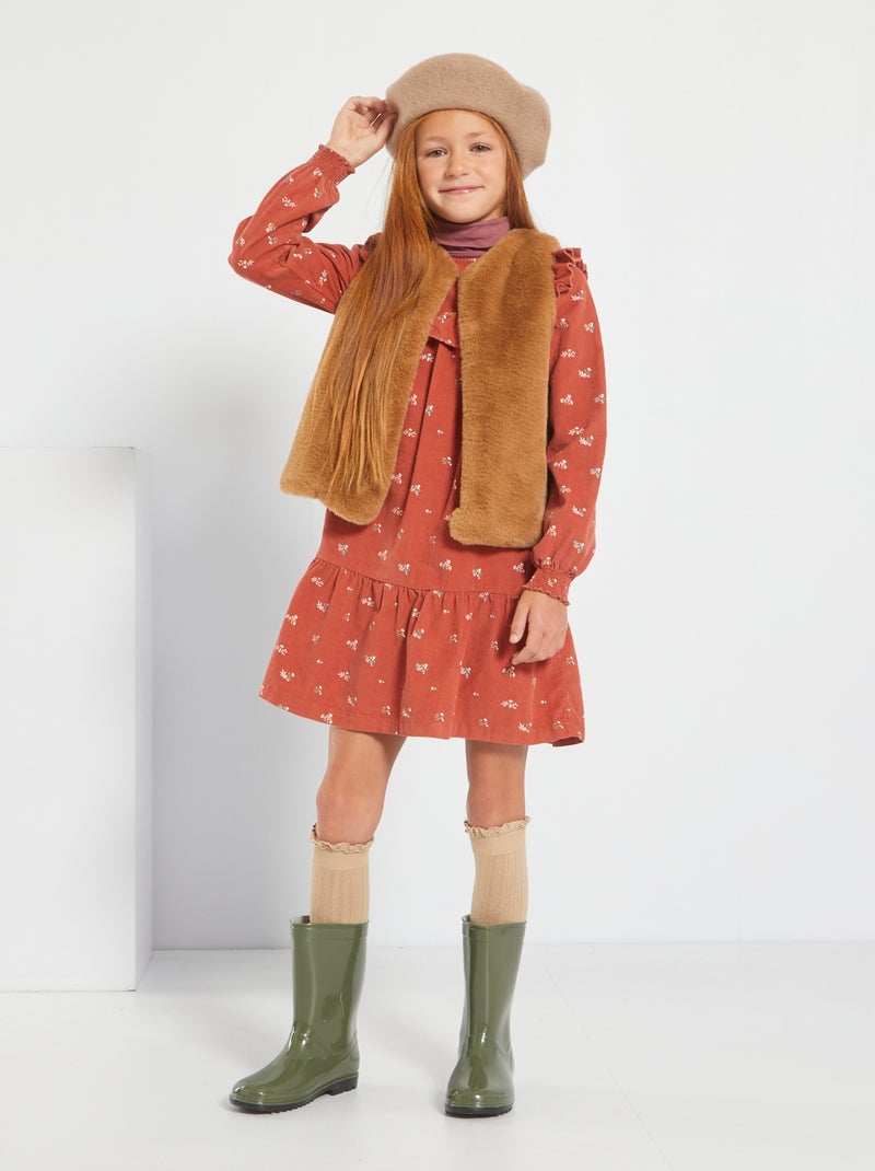 Gilet fausse-fourrure BEIGE - Kiabi