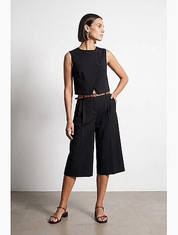 Gilet femme en crêpe tissé dilvin