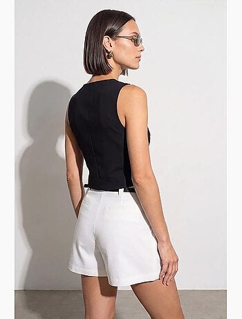 Gilet femme en crêpe tissé dilvin