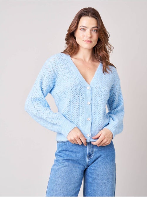 Gilet femme en maille ajourée 'Deeluxe' - Kiabi Gilet femme en maille ajourée 'Deeluxe' - Kiabi
