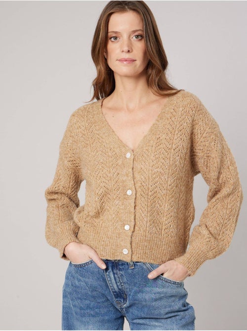 Gilet femme en maille ajourée 'Deeluxe' - Kiabi Gilet femme en maille ajourée 'Deeluxe' - Kiabi