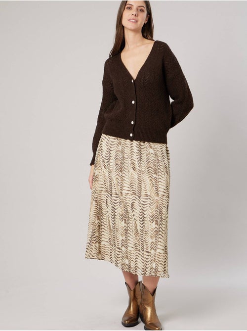 Gilet femme en maille ajourée 'deeluxe' - Kiabi Gilet femme en maille ajourée 'deeluxe' - Kiabi