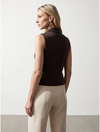 Gilet femme tissé à col châle dilvin