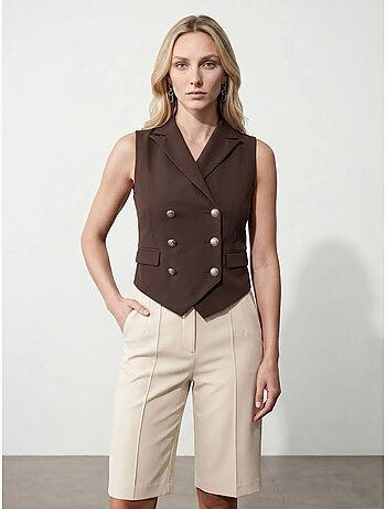 Gilet femme tissé à col châle dilvin