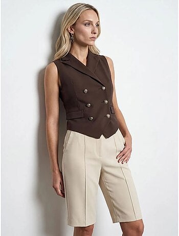 Gilet femme tissé à col châle dilvin