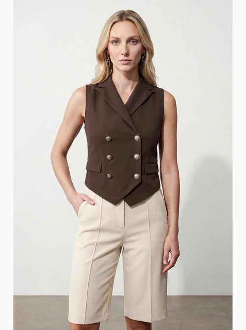 Gilet femme tissé à col châle dilvin - Kiabi Gilet femme tissé à col châle dilvin - Kiabi
