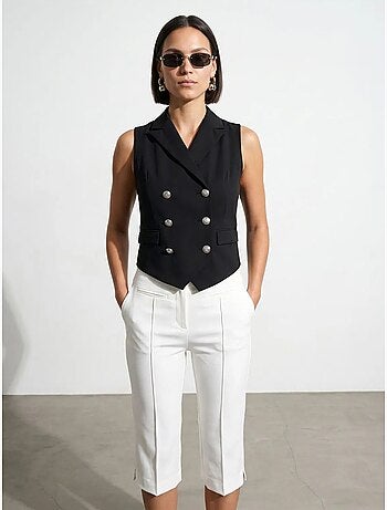 Gilet femme tissé à col châle dilvin