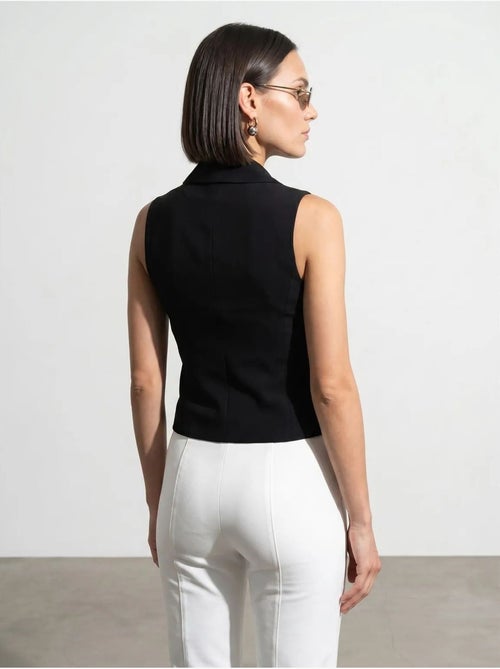 Gilet Femme Tissé À Col Châle - Kiabi
