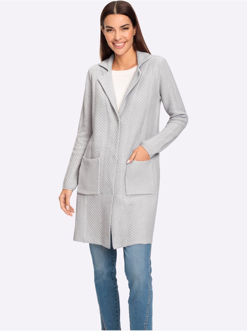 Gilet Fil Argenté Brillant Couleur Argenté - Taille Standard - helline Gris chiné - Kiabi