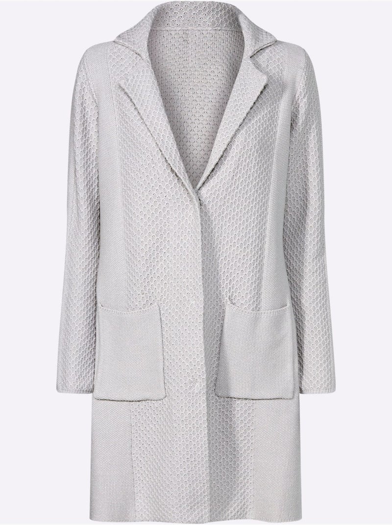 Gilet Fil Argenté Brillant Couleur Argenté - Taille Standard - helline Gris chiné - Kiabi