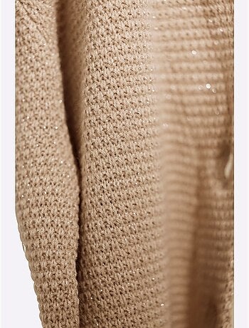 Gilet Fil Argenté Brillant Couleur Argenté - Taille Standard - Moda Vilona