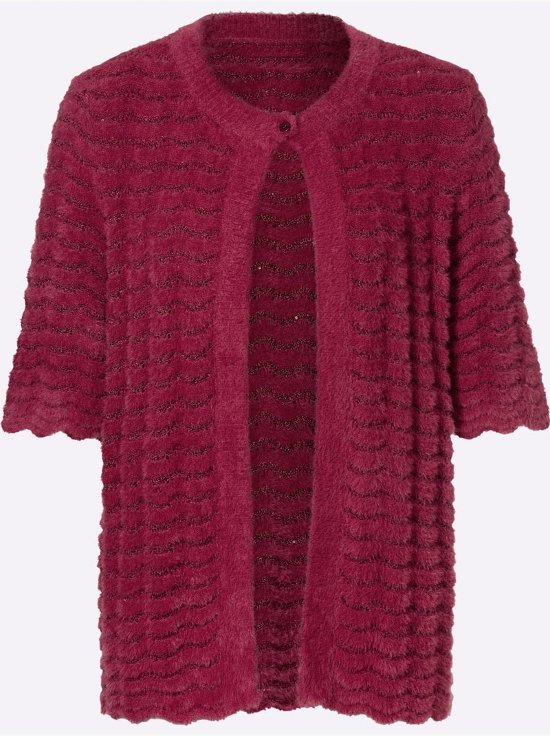Gilet Fil Avec Paillettes Incrustées - Taille Standard - Helline Bordeaux - Kiabi