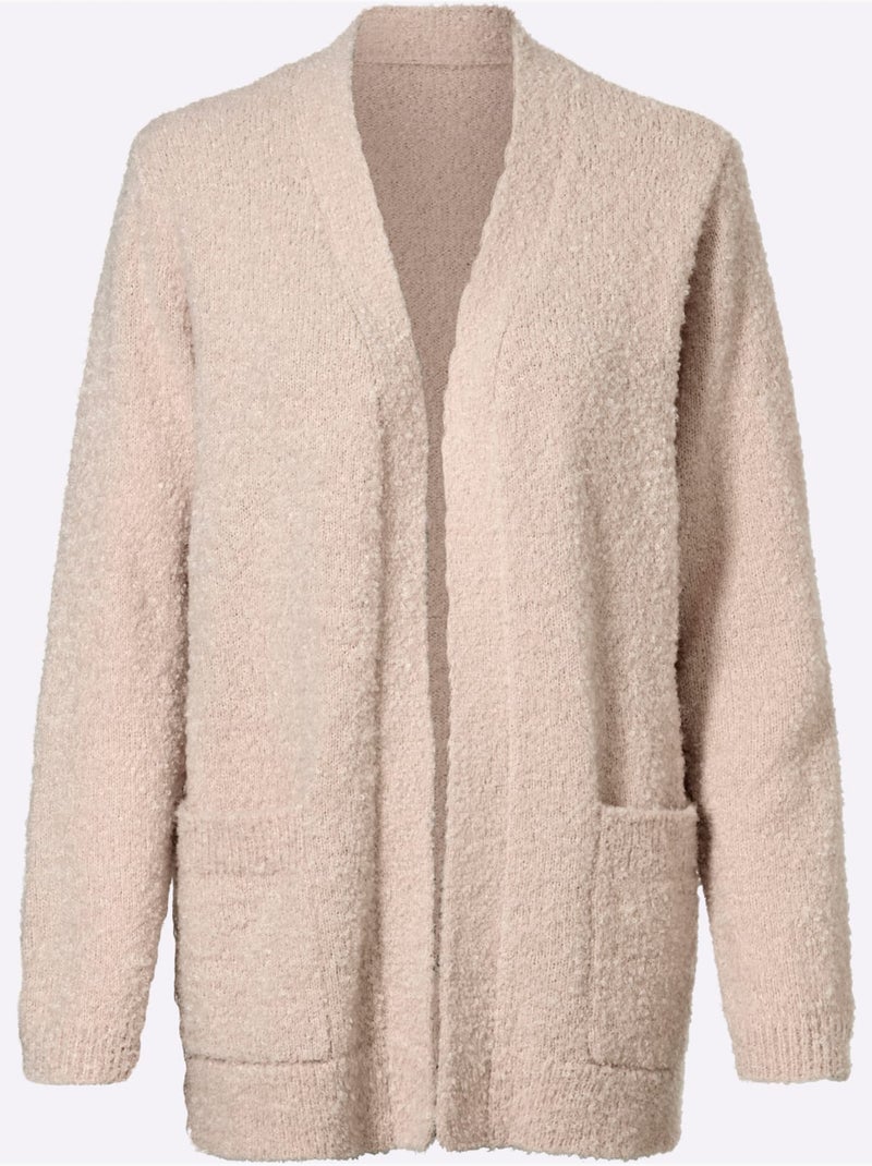 Gilet Fil Bouclé - Taille Standard - Witt Marron clair - Kiabi