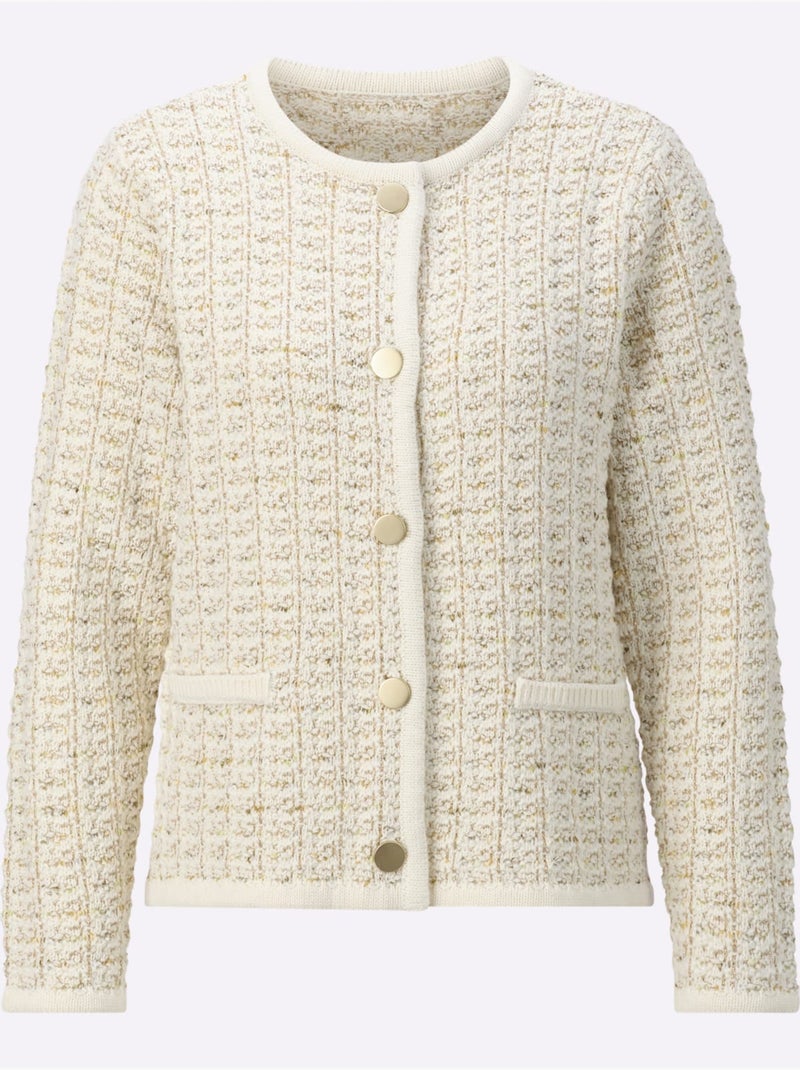 Gilet Fil Brillant Couleur Or - Taille Standard - Helline Blanc Vert - Kiabi