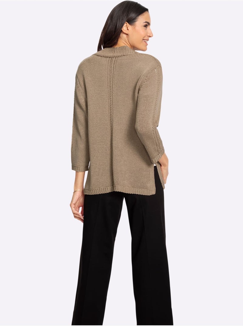Gilet Fil Fantaisie Facile D'entretien - Taille Standard - Witt Beige - Kiabi