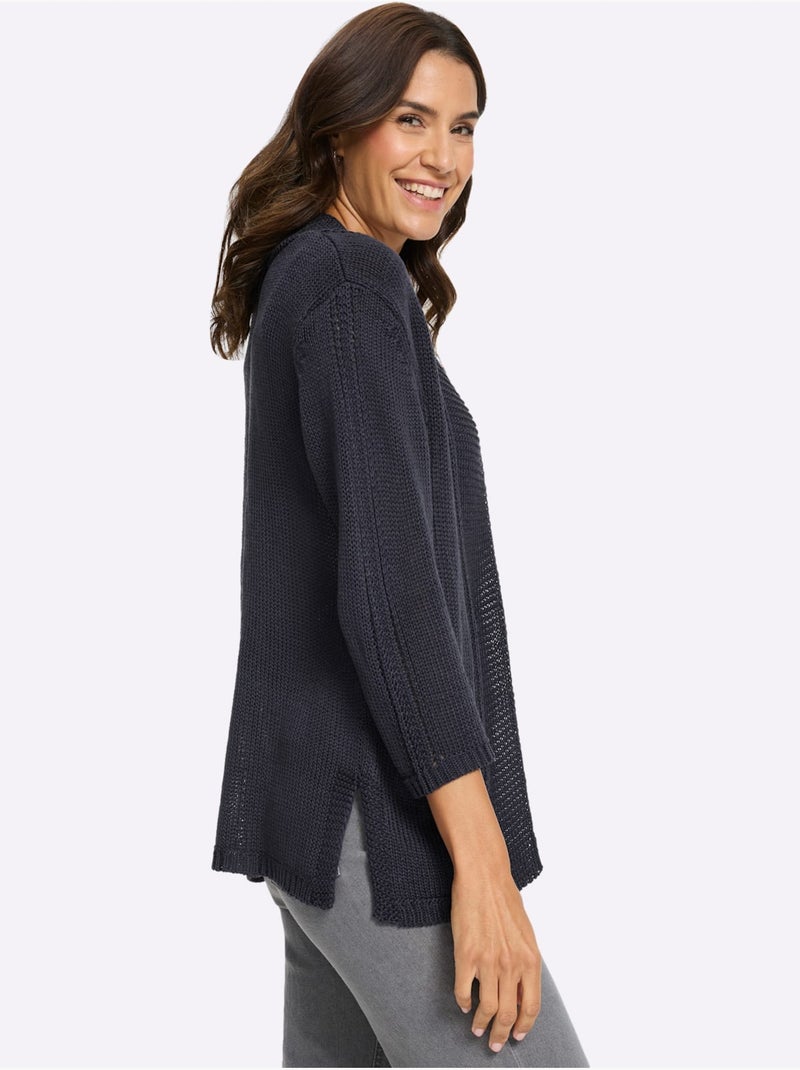 Gilet fil fantaisie facile d'entretien - taille standard - witt Bleu marine - Kiabi