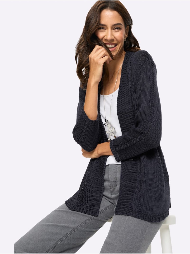 Gilet fil fantaisie facile d'entretien - taille standard - witt Bleu marine - Kiabi