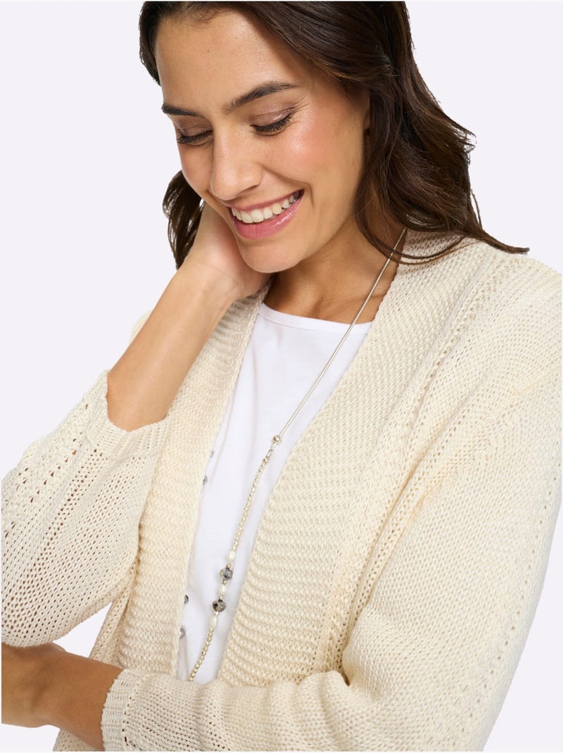 Gilet Fil Fantaisie Facile D'entretien - Taille Standard - Witt Ivoire - Kiabi