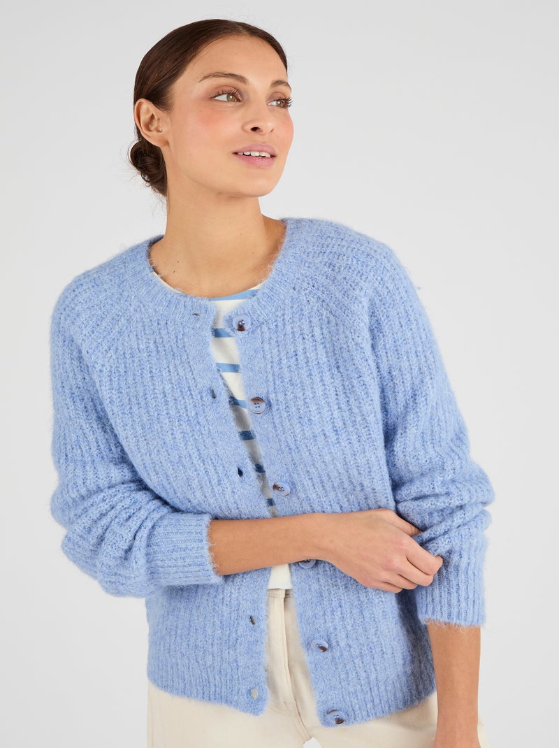 Gilet fils poilus Thermolactyl Damart Bleu Bleu ciel